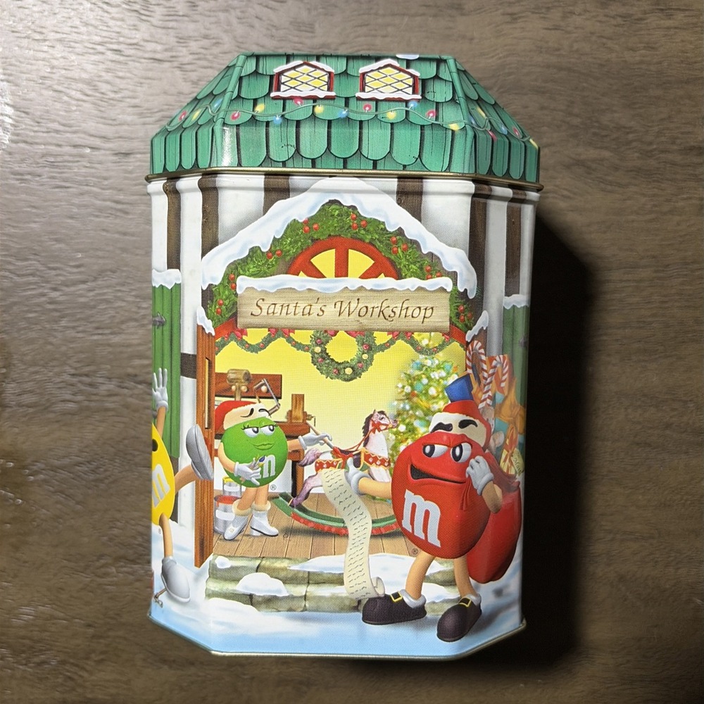 M&M's Limited Edition Vintage Cannister 1999 Santa's Workshop No. 10 Christmas